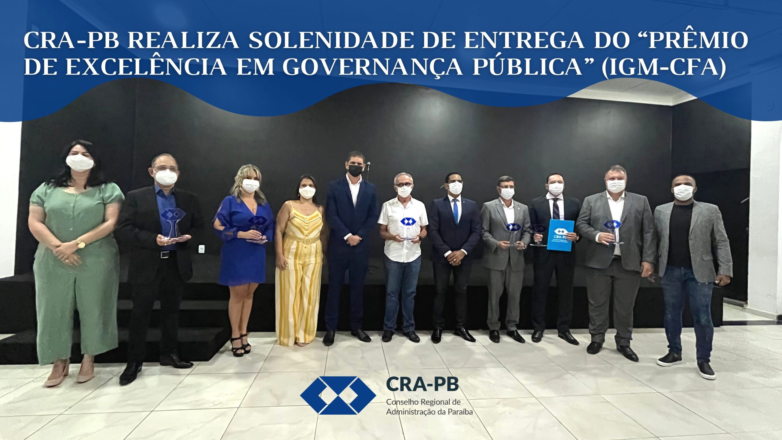 CRA-PB realiza solenidade de entrega do Prêmio de Excelência em Governança Pública” (IGM/CFA)