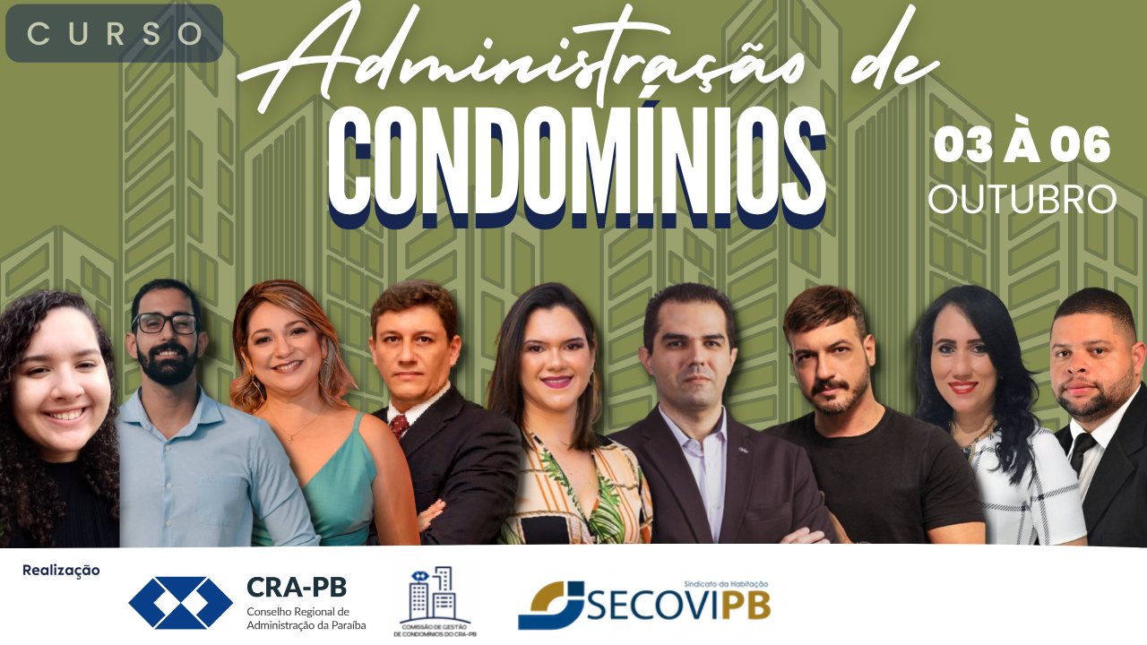 Read more about the article CRA-PB LANÇA NOVA TURMA DO CURSO DE ADMINISTRAÇÃO DE CONDOMÍNIOS
